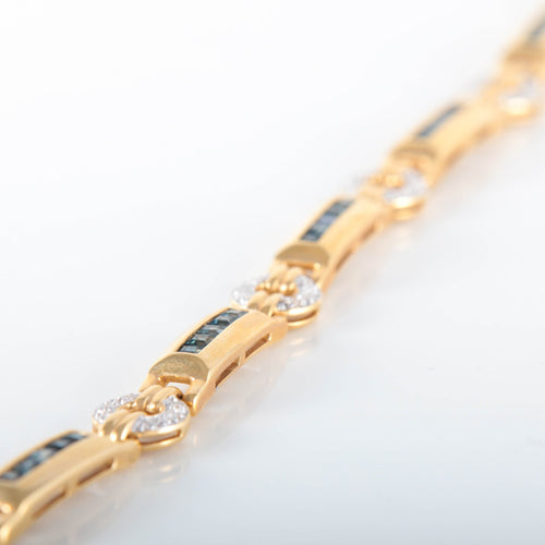 Bracelet BRACELET OR JAUNE SAPHIRS ET DIAMANTS 58 Facettes LP 2140