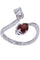 Bague 58 Bague "Toi et Moi" Or blanc Grenat Diamant 58 Facettes 075391