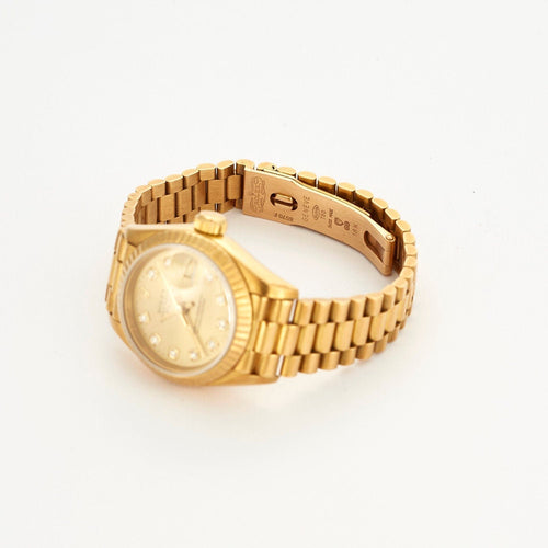 Montre Rolex Lady Datejust -  Réf 69178 - Or Jaune - Index diamants 58 Facettes