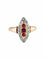 Bague Bague Marquise Or Jaune Rubis Diamants 58 Facettes