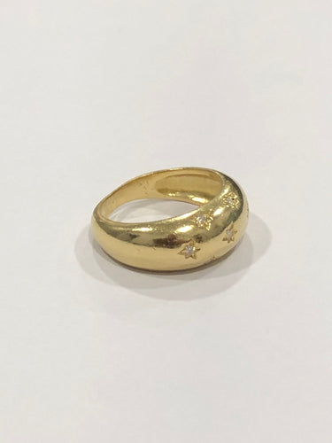 Bague 56 Bague constellation en Or jaune & diamants 58 Facettes