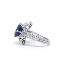 Bague 52 / Blanc/Gris / Or 750 Bague Saphir et Diamants 58 Facettes 210032R