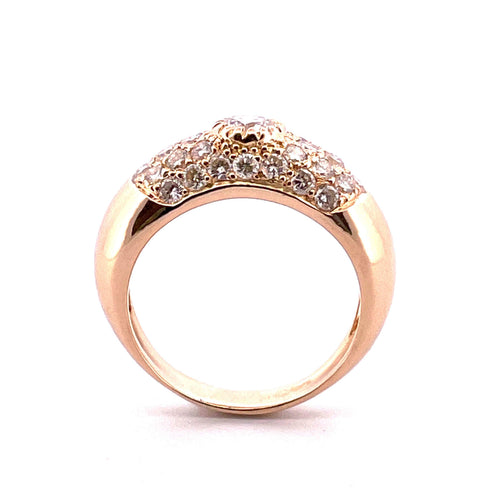 Bague Bague jonc en Or jaune & Diamants 58 Facettes