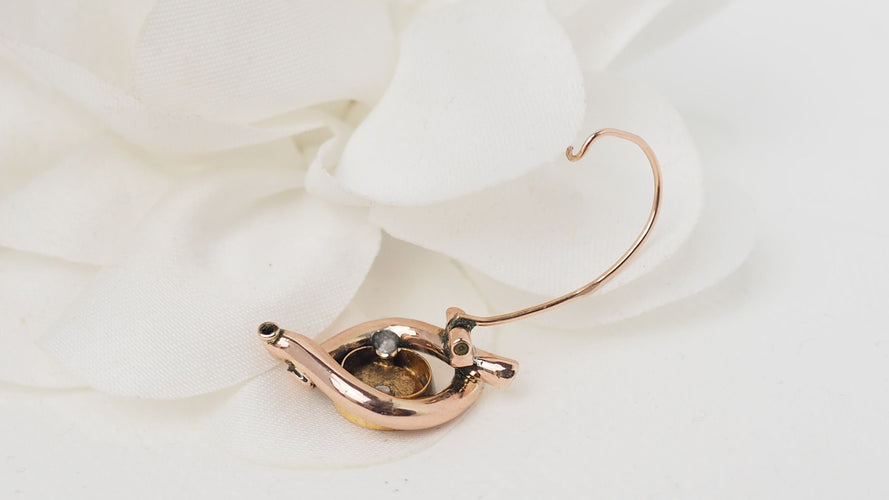 Boucles d'oreilles 20mm Boucles d'oreilles Or rose Perles fines 58 Facettes 32444