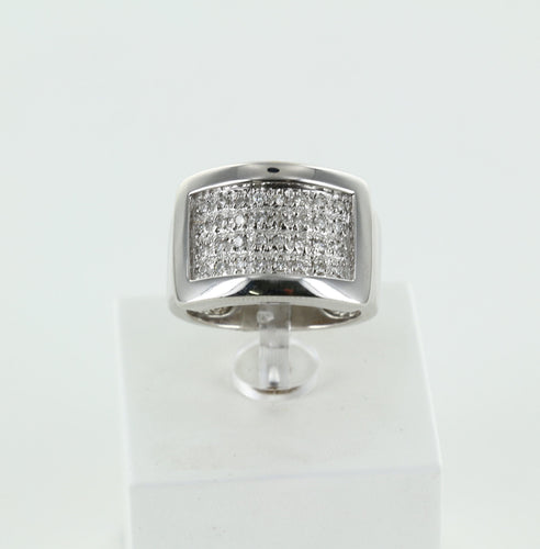 Bague Bague pavage diamants en or blanc 58 Facettes