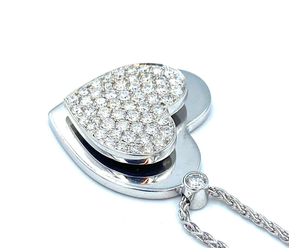 Collier PIAGET. Collier or blanc et diamants 58 Facettes