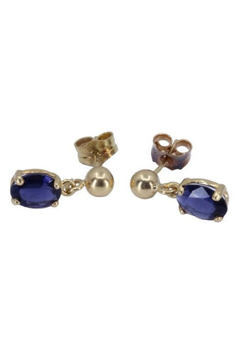Boucles d'oreilles Boucles d'oreilles Or jaune Saphirs 58 Facettes 080941