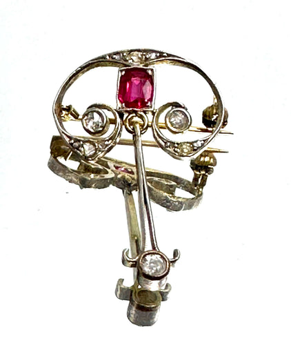 Pendentif Art Nouveau Diamonds Necklace 58 Facettes