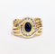Bague 53 Bague or jaune saphir et diamants 58 Facettes 1-882/2