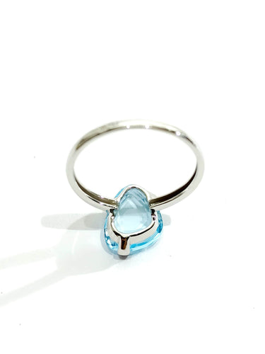 Bague Bague Or Blanc Topaze 58 Facettes