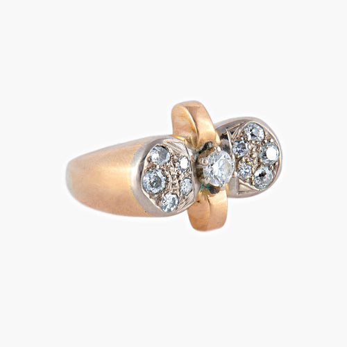 Bague 53 Bague Rétro Noeud 1940 58 Facettes 463