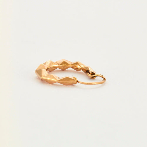 Boucles d'oreilles Petites créoles or rose 58 Facettes