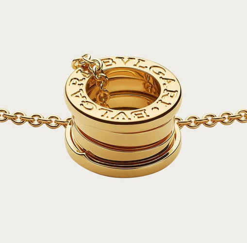 Collier BVLGARI. Collection BZero1, pendentif or jaune 18K 58 Facettes