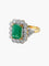 Bague 54 Bague Marguerite Emeraude et diamants 58 Facettes C1675