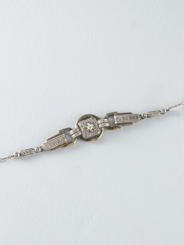 Collier Collier Platine et Or, Diamant 58 Facettes