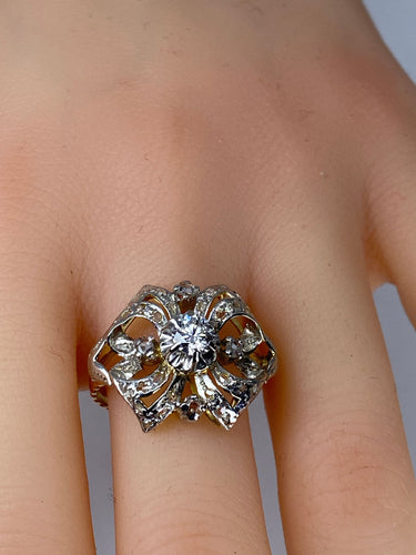 Bague Bague style Napoléon lll , Diamants 58 Facettes