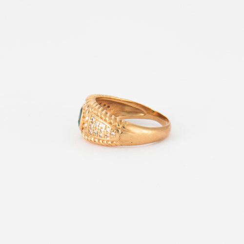 Bague Bague jonc Emeraude & Diamant 58 Facettes