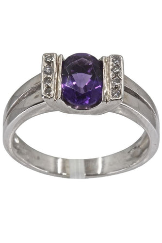 Bague 56 Bague améthyste et diamants 58 Facettes 20041