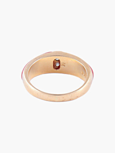 Bague Bague Jonc Or Jaune Cornaline 58 Facettes