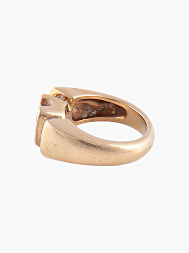 Bague Bague Jonc Or Jaune Rubis Diamants 58 Facettes