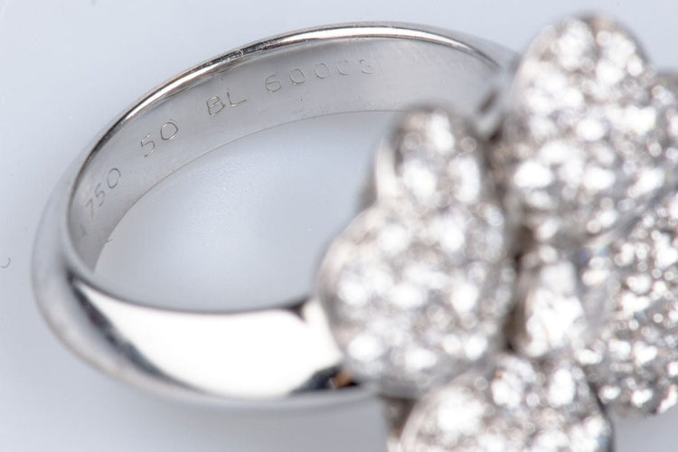 Bague 50-51 Van Cleef & Arpels - Bague "Cosmos" Or Blanc Diamants 58 Facettes BG-VANCLE4TR-104
