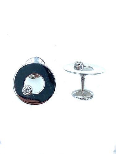 Boucles d'oreilles DINH VAN. Paire de boucles d’oreilles Cible or blanc et diamants 58 Facettes