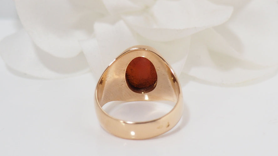Bague Bague jonc en or rose et camée 58 Facettes 31802