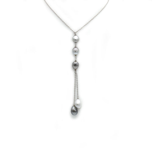 Collier Collier en Or blanc & Perles 58 Facettes 230059R