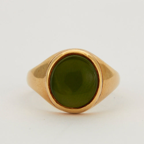 Bague 64 Bague Chevalière Jade 58 Facettes