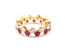 Bague 53 Alliance diamants et rubis 58 Facettes ALL.ZIG.R.