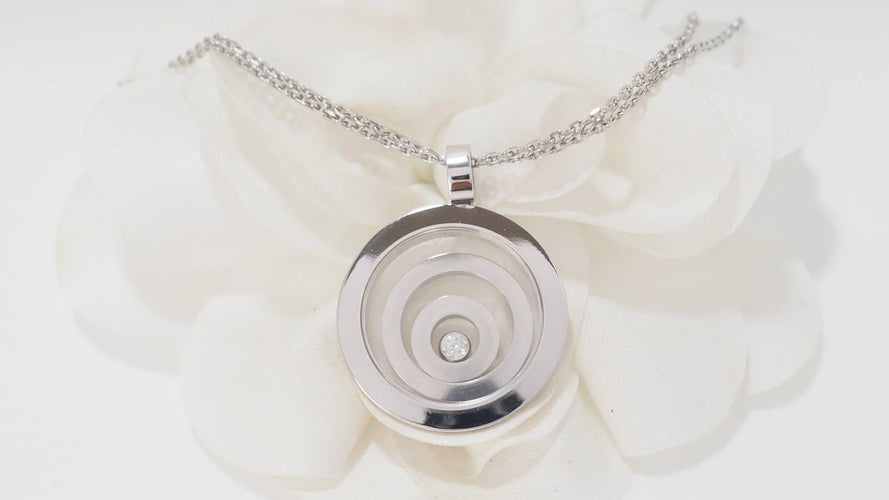 Collier Chopard - chopard Happy Spirit en or blanc et diamant 58 Facettes 32210
