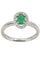 Bague 54 BAGUE MODERNE ÉMERAUDE ET DIAMANTS 58 Facettes 050941