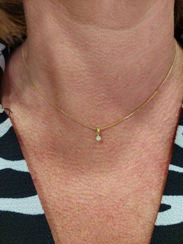 Collier COLLIER SOLITAIRE DIAMANT 0.09 carat 58 Facettes 070761
