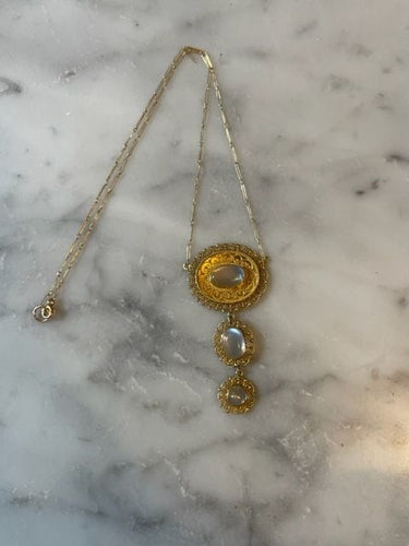 Collier Collier cabochons de pierres de lune 58 Facettes