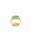 Bague Bague or jaune émeraude ovale et diamants 58 Facettes