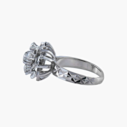 Bague Bague Or Blanc diamants 58 Facettes