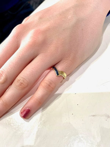 Bague 47.5 BAGUE MODERNE SAPHIRS ET DIAMANTS 58 Facettes 048091