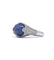 Bague 53 / Blanc/Gris / Or 750 Bague Saphir Cabochon 58 Facettes 210226R