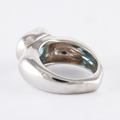 Bague Bague Piaget, "Coeur", or blanc et topaze. 58 Facettes