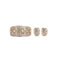 Bague 54 Parure Bague et boucles d’oreilles motif treillis diamants et émeraudes 58 Facettes