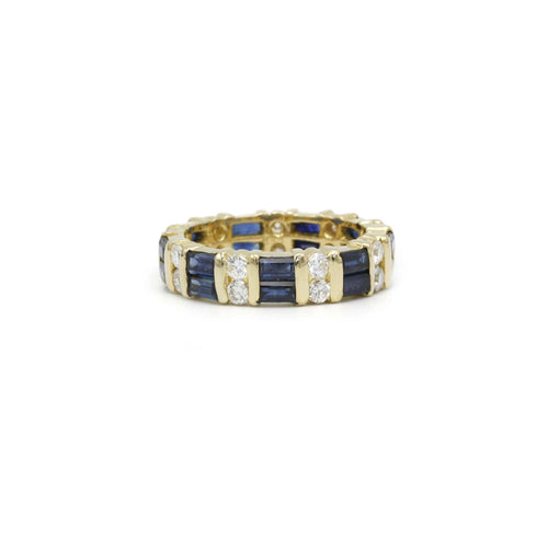 Bague Bague Jonc Saphirs & diamants 58 Facettes 230265R