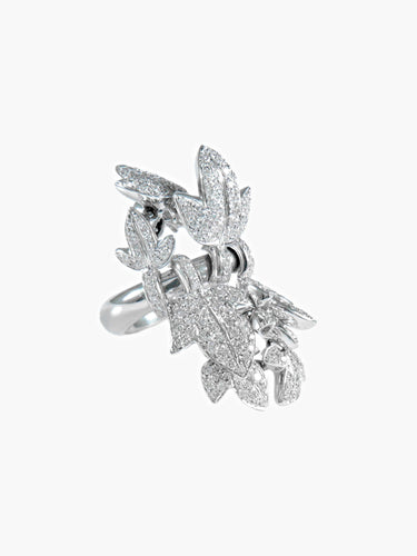 Bague 53 Bague Fleur Mobile 58 Facettes