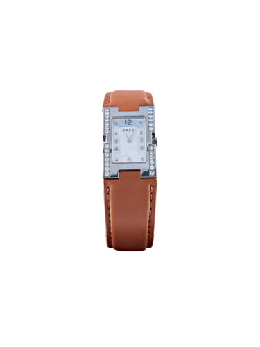 Montre Montre Fred Acier Diamants Boucle Ouvrante 58 Facettes