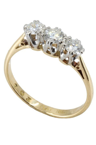 Bague BAGUE ANCIENNE JARRETIÈRE DIAMANTS 58 Facettes 053811