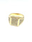 Bague Bague homme en or jaune et pavage de diamants 58 Facettes