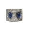 Bague 57 Bague Tank Saphirs Diamants 58 Facettes
