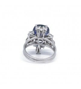 Bague 52 / Blanc/Gris / Or 750 Bague Saphir et Diamants 58 Facettes 210032R