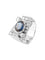 Bague 51.5 Bague or blanc, saphir et diamants 58 Facettes ES958/2