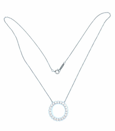 Collier TIFFANY & Co. Collier Open Circle en platine et diamants 58 Facettes