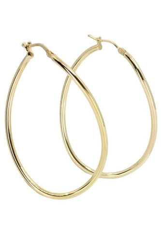 Boucles d'oreilles CRÉOLES MODERNES OVALES 58 Facettes 042591
